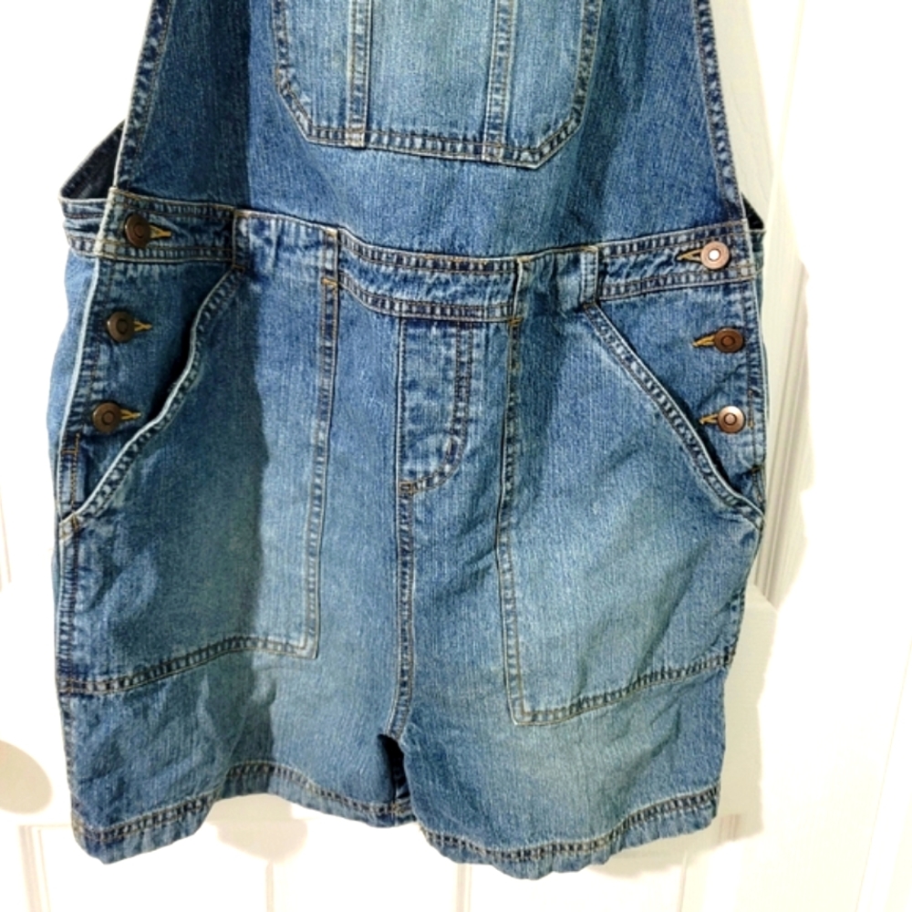 Motherhood Maternity Short Denim Overalls Size S